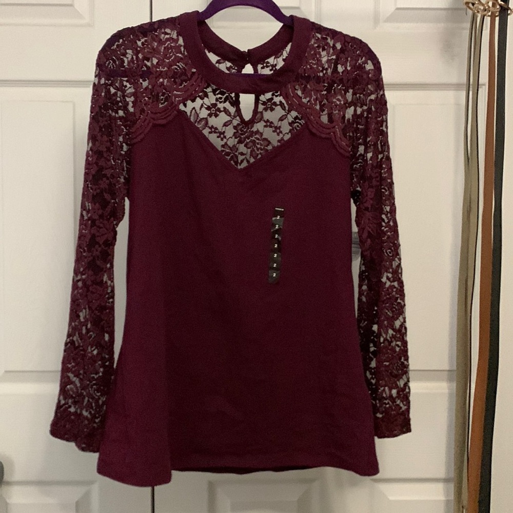 Torrid Wine Lace Top